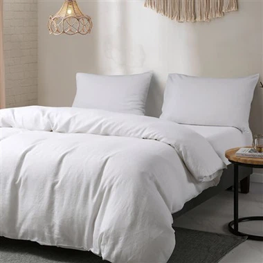 White Linen Duvet Cover